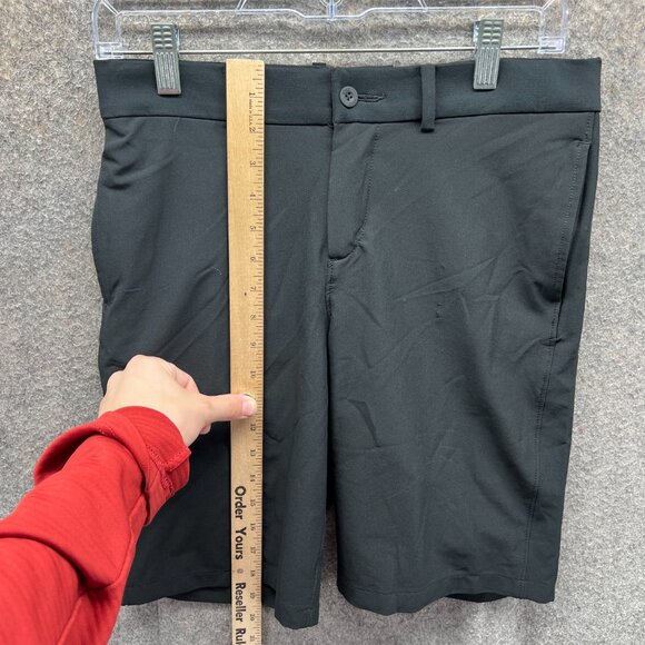 Nike Shorts Men Large Adult Black Chino Flat Front Dri Fit Athletic Swoosh Golf - Picture 7 of 13